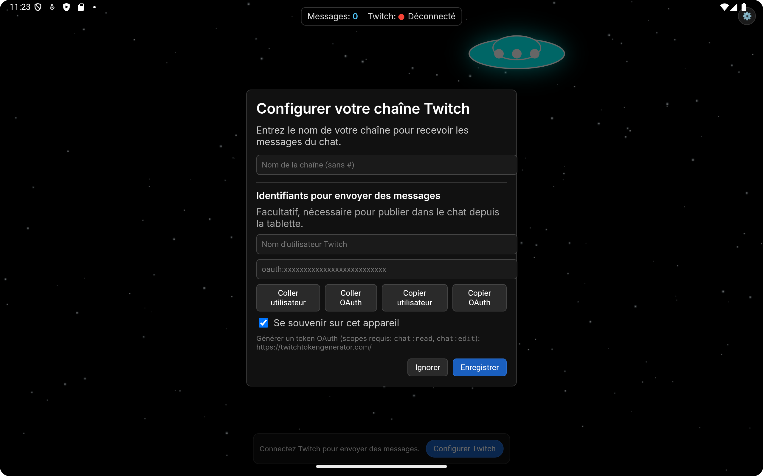 Aperçu d'une tablette